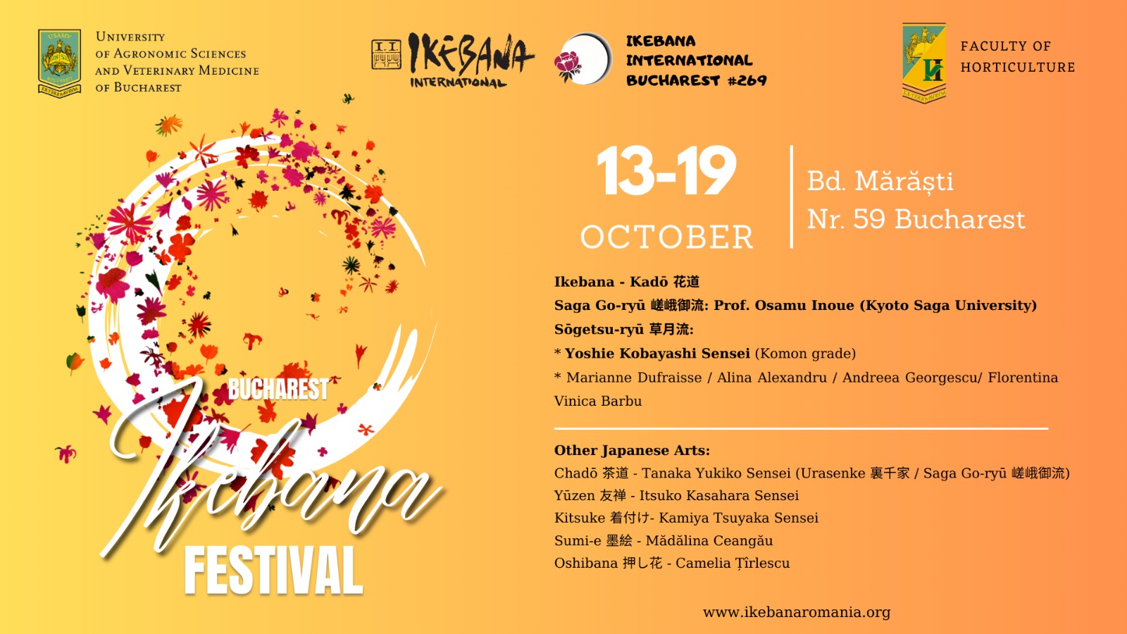 A doua ediție a Festivalului de Ikebana - 13-19 octombrie 2025